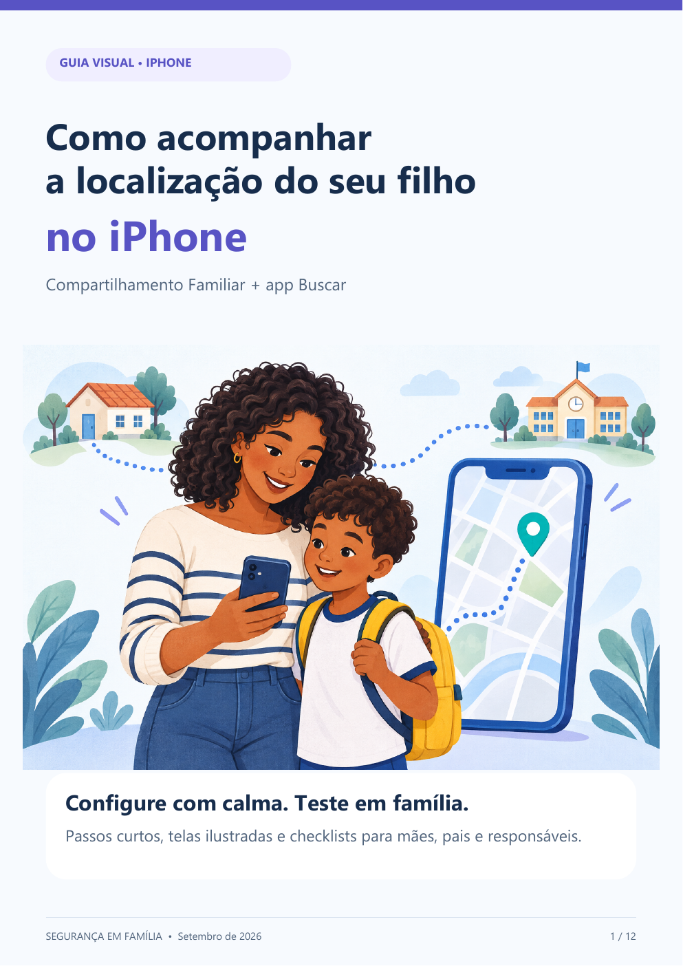 Capa do Guia Visual de Localização dos Filhos para iPhone